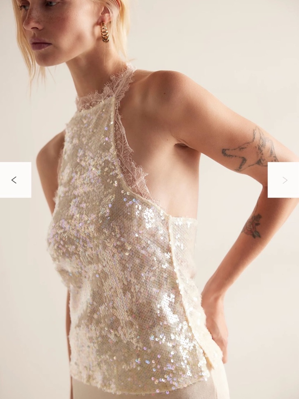 Take Me Away Cami Icicle Combo Sequin Halter